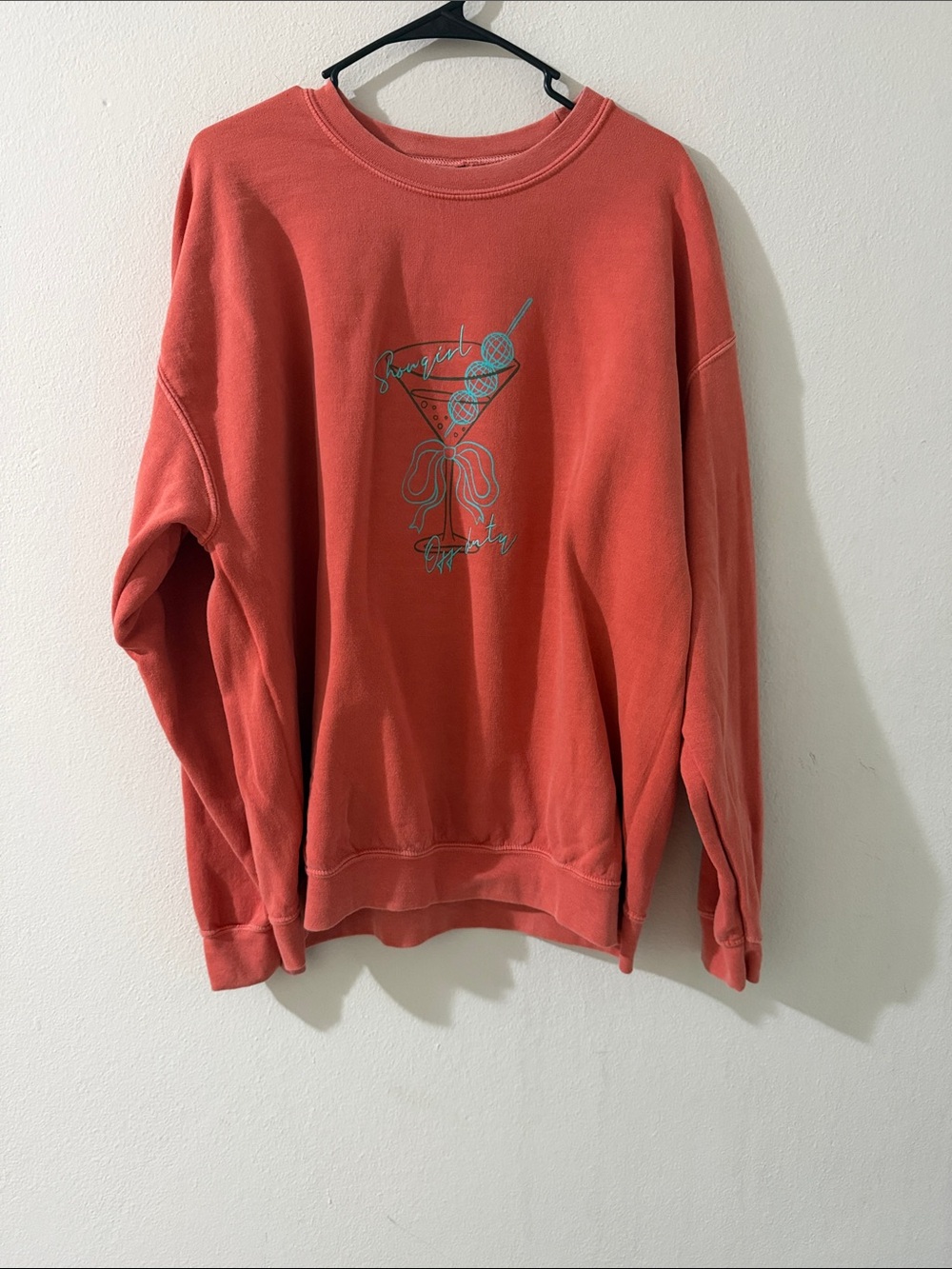 Antropologie Coral Crewneck Graphic Sweatshirt - oversized